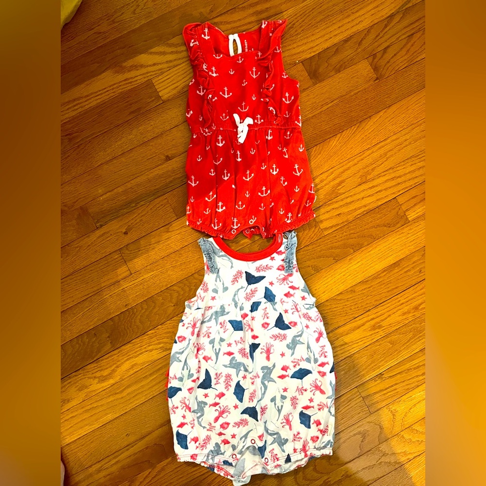 Burt's Bees Cotton Romper / Bubble Bundle 18-24 MO